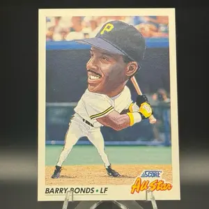 Barry Bonds 1992 Score Baseball Card