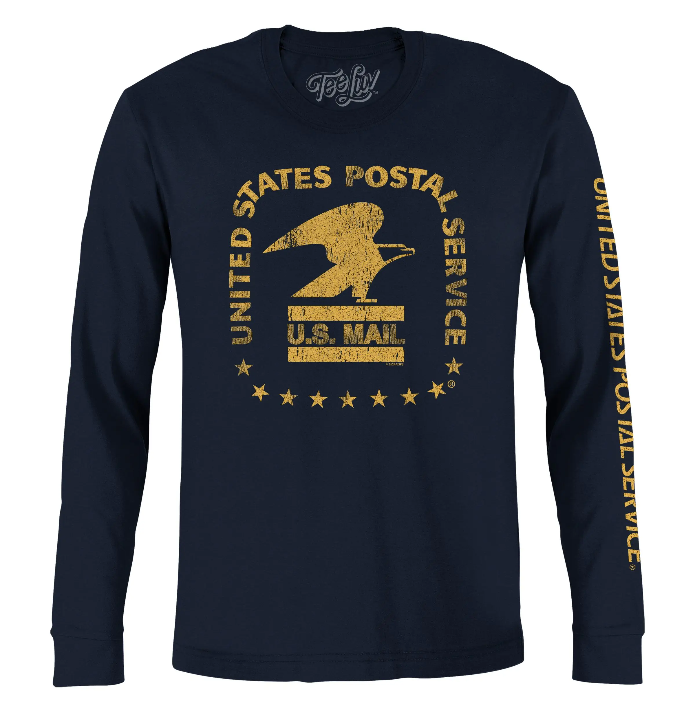 United States Postal Service Eagle Logo Long Sleeve T-Shirt - Navy Blue