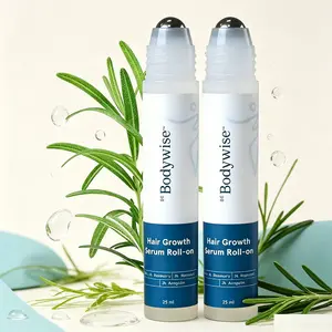 Bodywise Hair Growth Serum Roll-on 2 Pack, 25ml Scalp Hair Regrowth Treatment with 2% Aminexil, 3% Rosemary, 2% Anagain & 3% Redensyl, DHT Blocker Hair Loss Prevention Oil, Paraben Sulfate Free Scalp Nourishing Roller for Thinning Hair