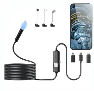 Multifunctional 1920P HD Borescope Endoscope Camera, IP67 Waterproof Inspection Tool with 6 Adjustable LED Lights, 16.4ft Semi-Rigid Snake Camera for Car Repair, Home Appliance, Pipeline, Mold & Wiring Inspection, Gift for Boyfriend, Husband, Father outdo