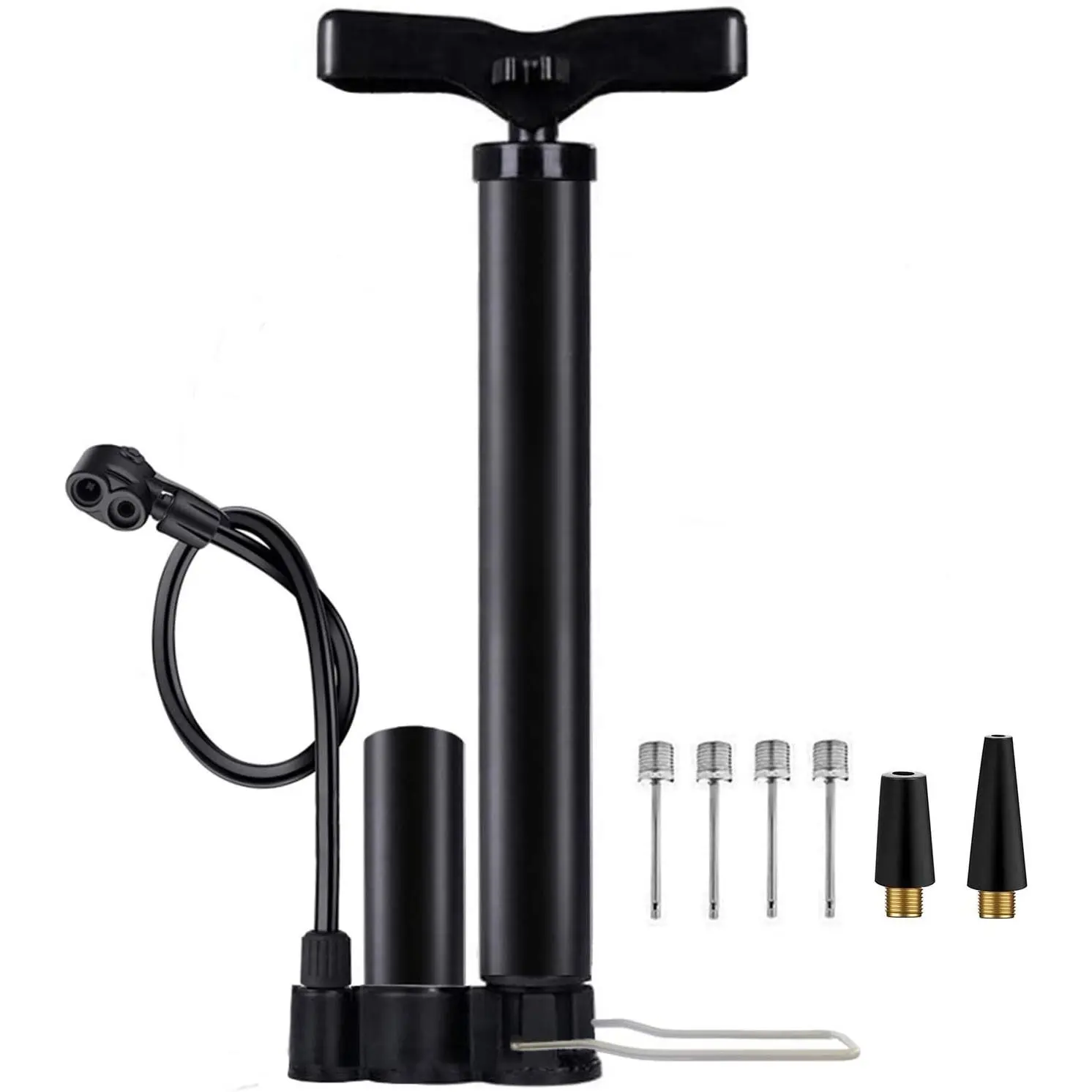 Pump, Air Bicycle Pump Inflator for Presta and Schrader Valve Tire Ball  Portable Pumps 160PSI & 11BAR