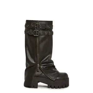 Warp Knee High Pant Boots - Brown