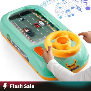 Racing Adventure Car Steering Wheel Toy for Kids Musical Driving Game Toddler Interactive Simulation Toy Educational Learning