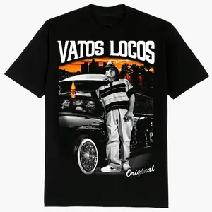 Low Rider T-shirt By Vatos Locos Heavyweight Cotton Unisex Summer