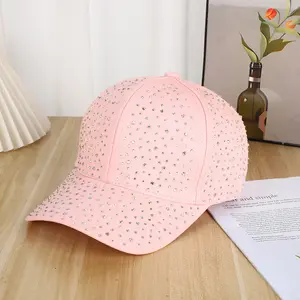 Y2K Bling Rhinestone Baseball Cap - Sparkly Crystal Dad Hat for Women