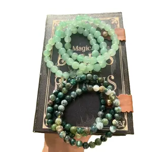 Green Aventurine and Moss Agate Bracelets Abundance Love Growth