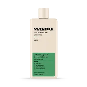 Mayday Lice Prevention Shampoo with Sandalwood & Mint - 99% Effective Against Lice & Eggs - Natural Ingredients - 12.1 fl oz