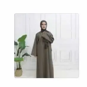 Arabic Clothing-Plain Belted Kaftan without Hijab, Modest Long Sleeve Caftan, Maxi Muslim Dress, Loose Islamic Clothes for Women, Summer Outfits 2024