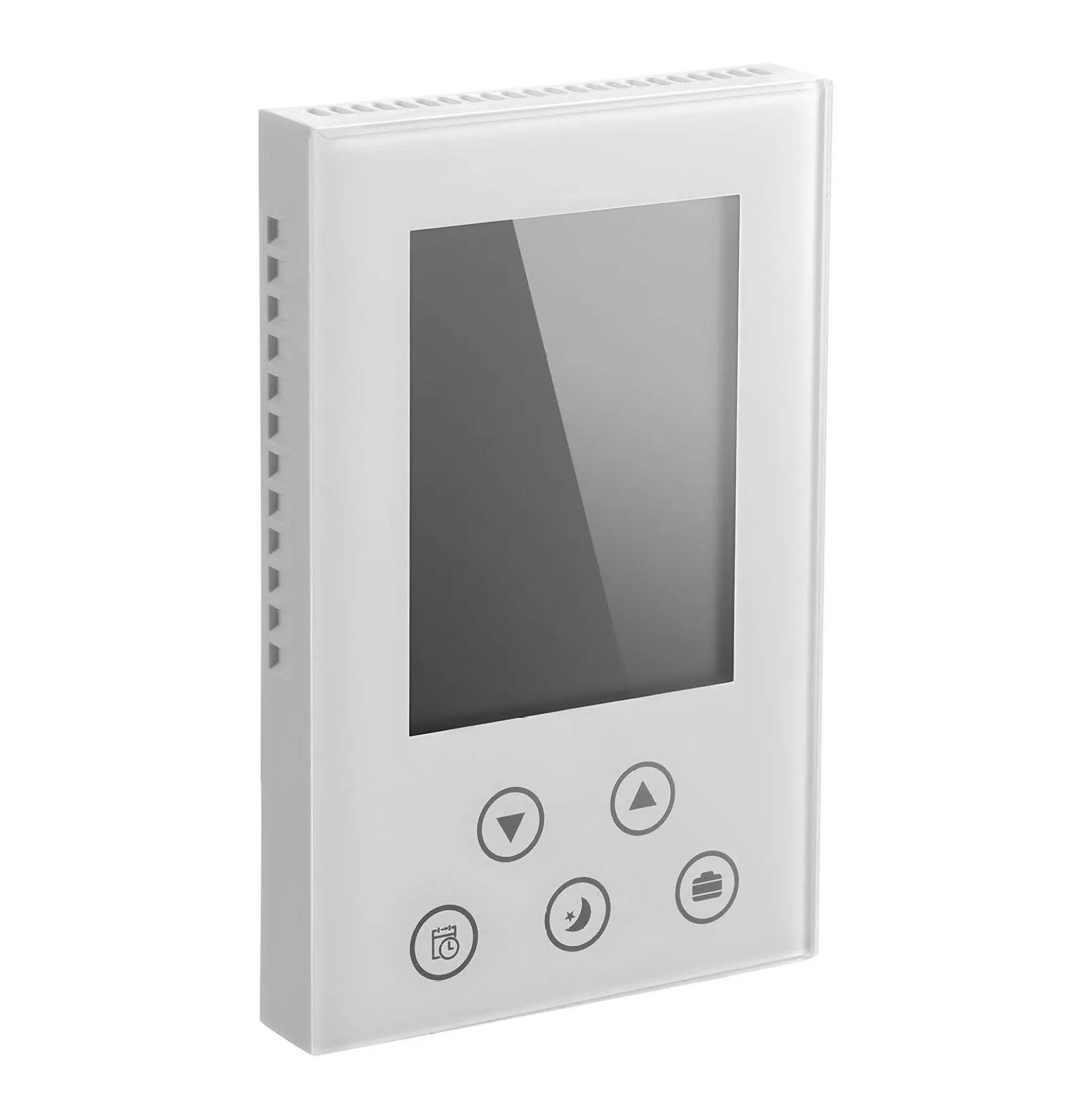 7-Day Thermostat, Programmable Home Thermostat for Underfloor Heating & Heat Pump, Built-in GFCI, LED Backlit Display, Energy Saving, White Default
