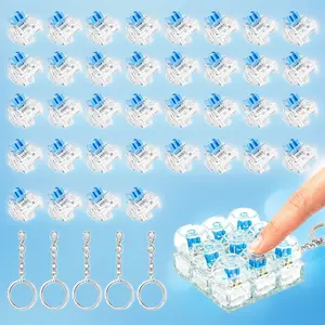 50 pcs keyboard clicker for 3D prints crisp clicks strong tactile bump dustproof blue switches