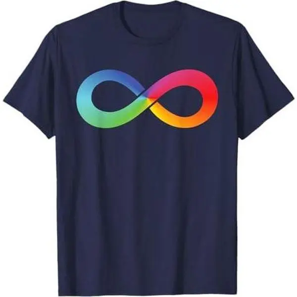 Rainbow Infinity Love Autism Neurodiversity Awareness Symbol T-Shirt