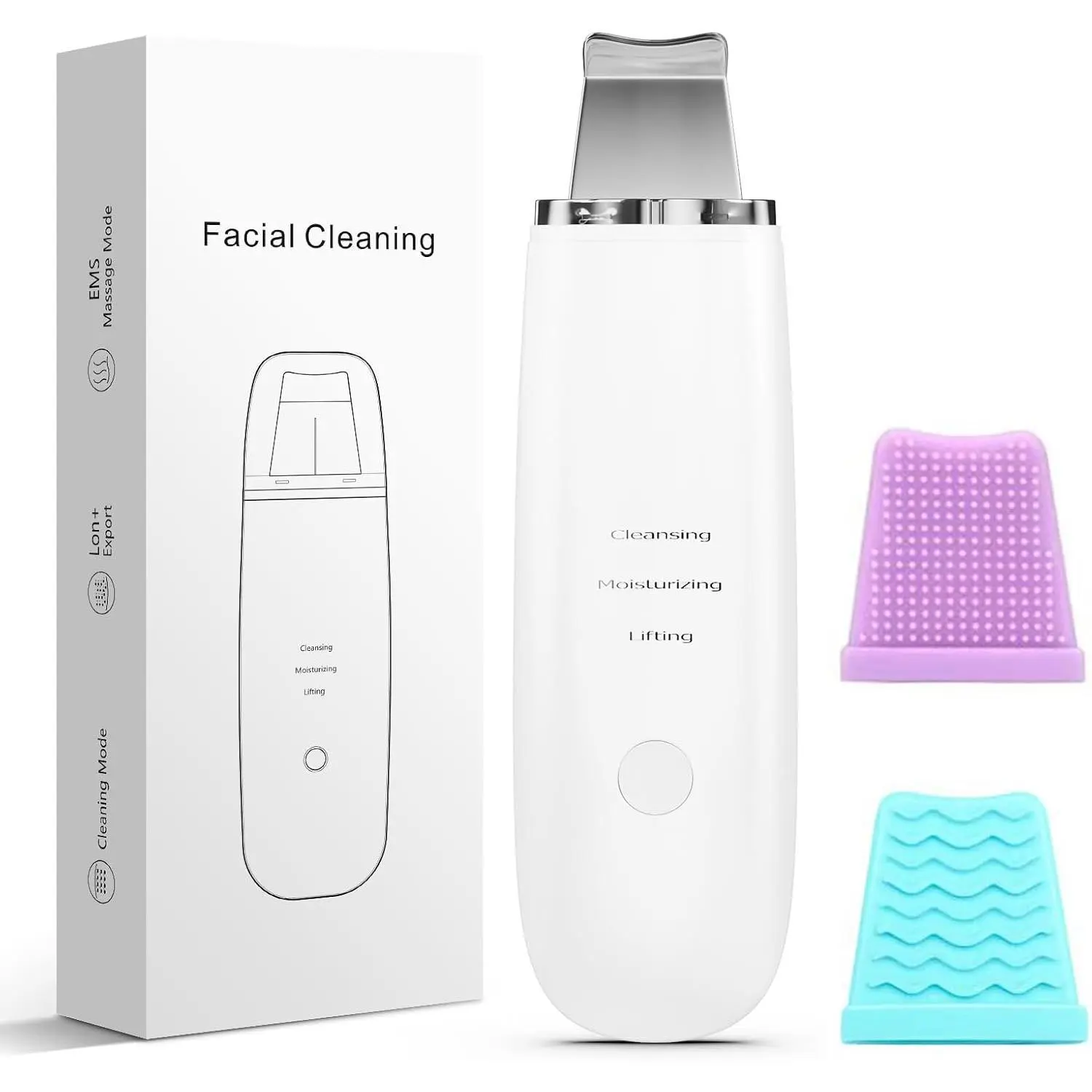 Face Skin Spatula Facial Scrubber Spatula, Upgraded Skin Scrubber for Deep Cleansing Blackhead Remover Pore Cleaner with 3 Modes, Skin Care Tools