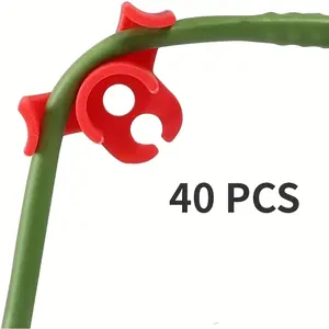 40-Piece Plant Training Clip - 90 Degree Bud Bender for Low Stress Gardening, Durable Plastic, Red and White Design, Ideal for Controlled Plant Growth, Indoor Plant Accessories