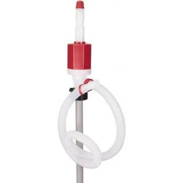 PROLUBE Hand Operated Polyethylene Siphon Hand Pump (SPH/3) - 7 GPM, 45.5" OAL, Antifreeze Safe, Fluid Transfer Tool with Manual Handle, For 55 Gal Drums, Water-Based Fluids, Mild Acids