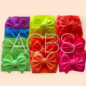 ACBowsSupplies Headband Bullet/Liverpool Fabric Handmade in USA, neon summer colors