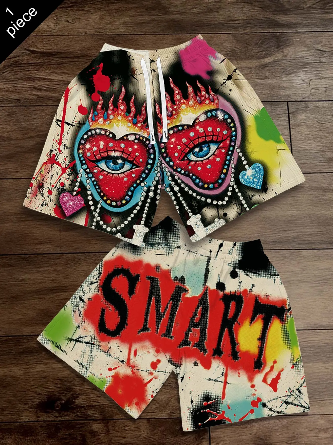 Camouflage tie dye shorts for men and women, smart slogan shorts, love eyes printed summer new style 2026 shorts, party beach shorts, hip-hop, Graphic sports shorts, men's casual shorts Y2K, Streetwear bottom, Unisex, Beachwear