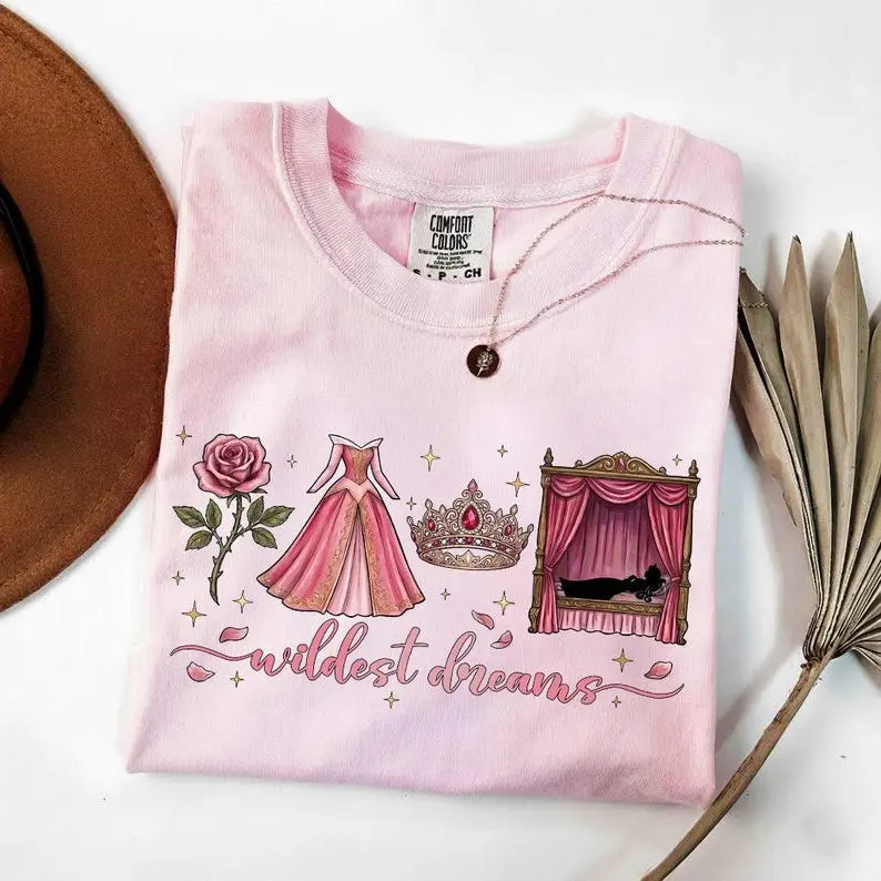 Retro Wildest Dreams Comfort Colors Shirt, Sleeping Beauty Princess Tee, Princess Gift, World Trip Tee 2026