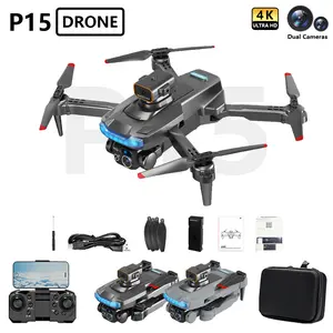 P15 Drone with Optical Flow, HD Dual Cameras, Infrared Obstacle Avoidance, Long Battery Life, One-Key Takeoff/Landing, 360° Flip, Headless Mode, and Trajectory Flight – Perfect for Social Sharing, Birthdays, and Christmas Gifts for Kids and Beginners!