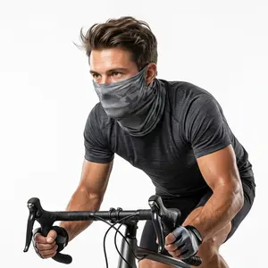 Cooling Neck Gaiter with Ear Loops - Sun Protection Camo Face Cover for Hiking, Cycling & Outdoors mask unique accessory funky