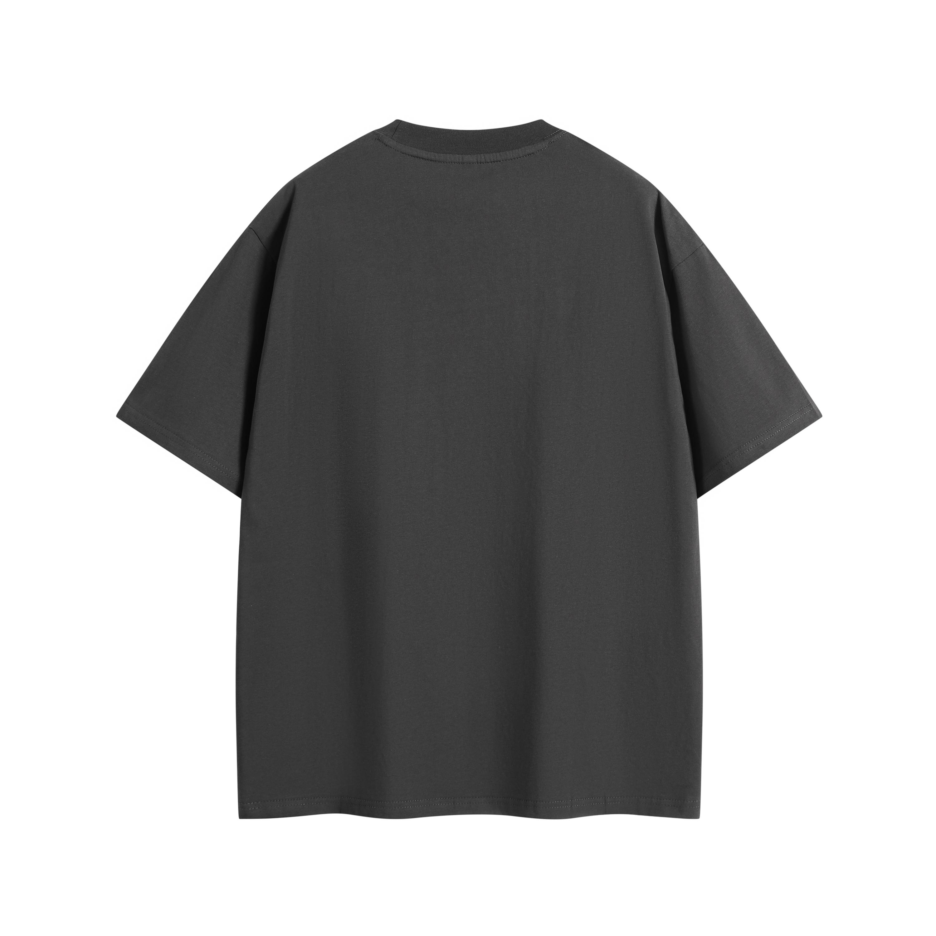 Unisex summer solid-color short-sleeve T-shirt made of pure cotton, relaxed drop-shoulder fit, moisture-wicking and breathable, skin-friendly and comfortable.