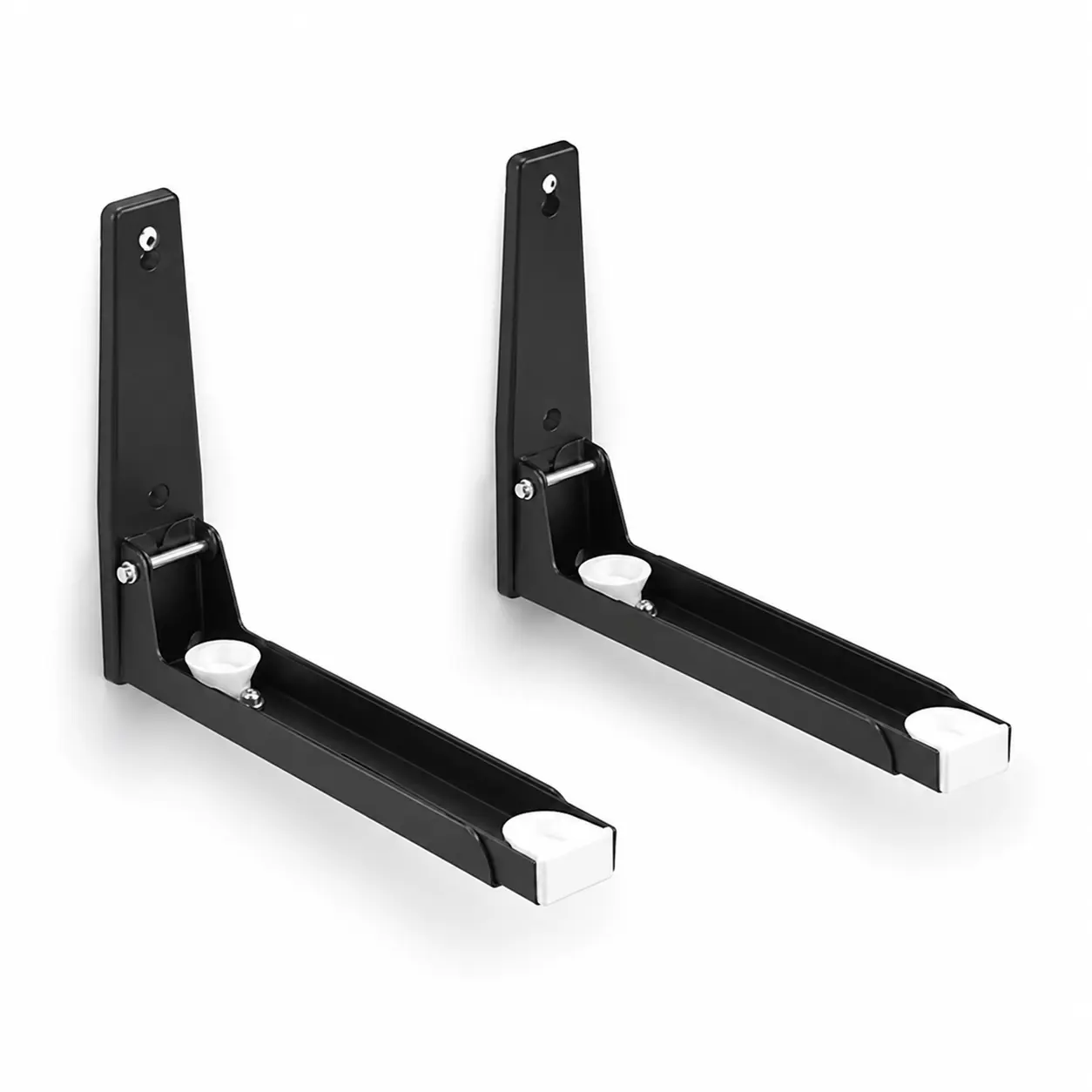 304 Stainless Steel Wall-Mounted Microwave Shelf, Microwave Mounting Kit, Foldable, 8 x 8.5 inches, Set of 2