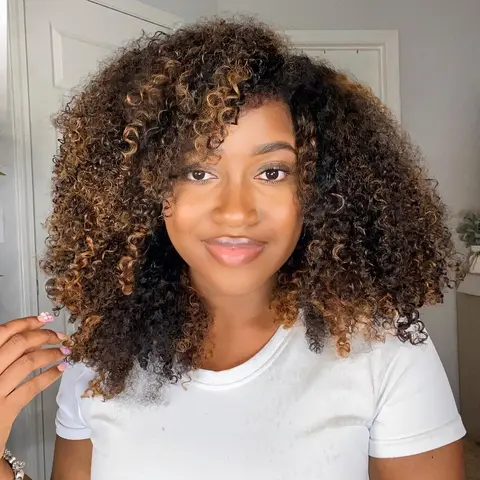 Hot Star Ombre Brown Colored 6x5 Glueless Big Curly HD Lace Wigs Highlight Blonde Colored Human Hair Kinky Curly Wigs Ready To Wear