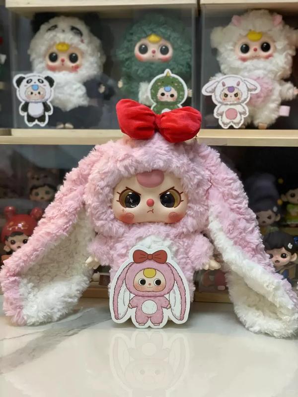 Baby Three 400% Scale V1 Baby Blind Box | 12+1+2 Hidden Styles | Ultra-Soft Cuddly Heart-Themed | Collector's Gift for Adults & Kids (Display/Play)