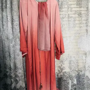 Pink Ombre Abaya with string