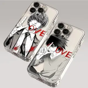 Death Note Anime Clear Case for iPhone 17 16 15 14 13 12 11 Pro Max, Light Yagami Misa Amane L Lawliet Ryuk Shockproof TPU Space Shell, Manga Collage Phone Cover Gift for Fans