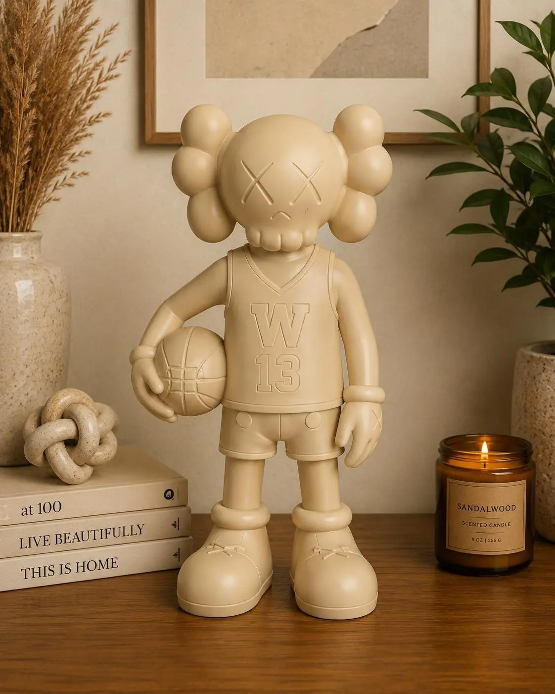3D Basketball Player Art Statue - 10 Inches Tall Lightweight Sports Theme Room Decor, Multi-Size Shelf Standout, Desk Office Ornament, Ideal Gift Idea for Sports Enthusiasts