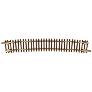 Atlas Model Railroad Co. 150-2029 Code 55 Track w/Nickel-Silver Rail & Brown Ties -- 21-1/4" Radius Curve Half Section pkg(6), N Scale