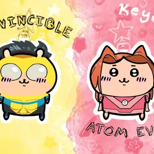 Invincible Keychains // Cute Acrylic Keychain, Game Keychain, Gift Ideas, Cute Animals