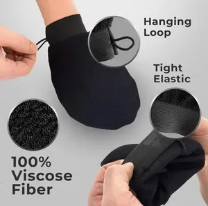 Exfoliating Mitt Kessa Scrub Glove Preparation Shower Scrub Loofah Material Perfect for Self Tanning Prep & Removal Premium Quality Durable Reusable