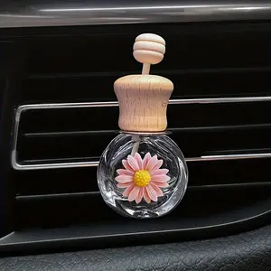Daisy Car Air Vent Perfume Bottle Empty Holder, Car Freshener Decoration, Cute Daisy Design, Perfect for Car Interior Decor