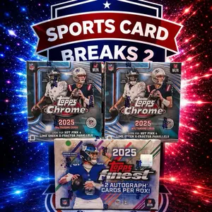 BREAK #266 PYT (1) 2025 Topps Finest Hobby box (2) 2025 Topps Chrome Mega Boxes