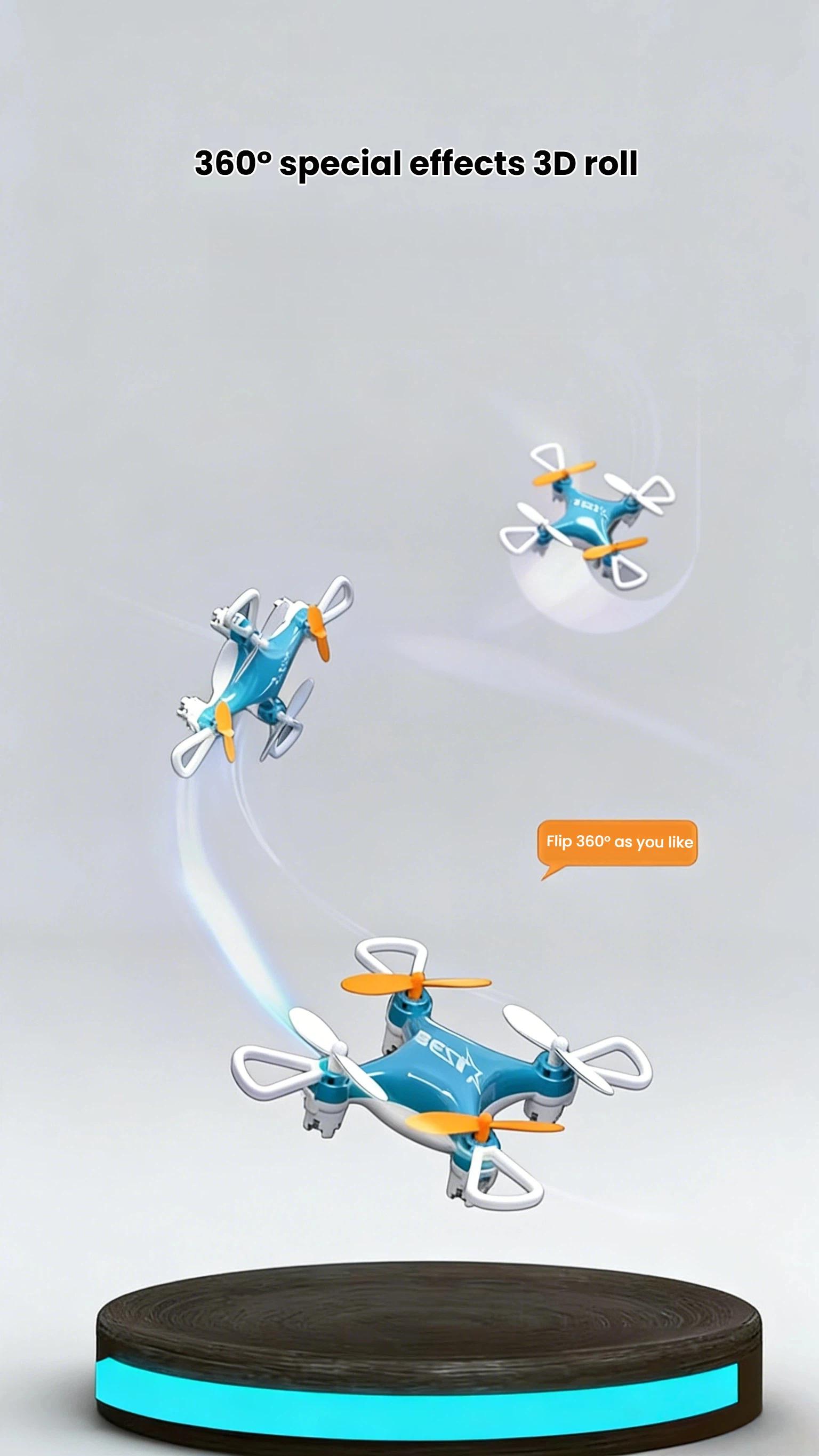 Pocket RC Drone, Small Quadcopter with Altitude Hold, Portable Remote Control Aircraft, Indoor Outdoor Flying Toy, Perfect Gift for young people