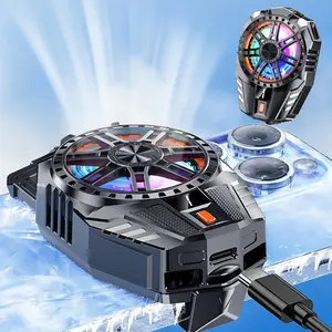 Phone Cooler with Universal Stand, Adjustable Width 85mm, Magnetic Type-C Interface, Fan Cooling, External Cooling for Gamers and Esports Players