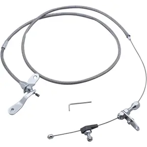 Stainless Braided Cable Transmission Kick Down Cable Compatible for Ford C4 C-4