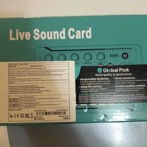 F998 Live Sound Card Audio Mixer, Podcast Audio Interface with DJ Mixer Effects, Voice Changer with Sound Effects for Karaoke Live Streaming Record, Music Production, Digital Sound Card Set, Handheld Sound Card, for Gaming PC, Gaming Items