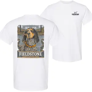 [100% Cotton] Unisex🦅🐕Fieldstone Hunting Dog T-Shirt, American Made Graphic Tee Featuring Sporting Hound, Outdoor Lifestyle Shirt, Trendy Menswear, Casual Streetwear, Fits