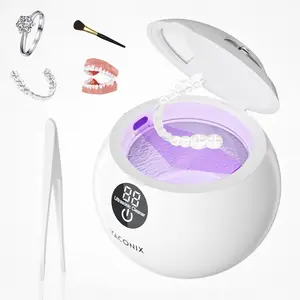 Yaconix Ultrasonic Cleaner for Retainers & Dentures:Professional Cleaner for Toothbrush,Mouth Guard,Aligner,Jewelry, Rings