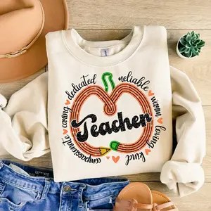 Fall Teacher Sweatshirt, Teacher Halloween Sweatshirt, Teacher Sweatshirts, Back to School Autumn, Retro Teacher Shirt, Glitter Pumpkin, Teacher Life, New Teacher Gifts, Teacher Appreciation Gift, Gift For Teacher, Elementary Teacher, Kindergarten Teacher