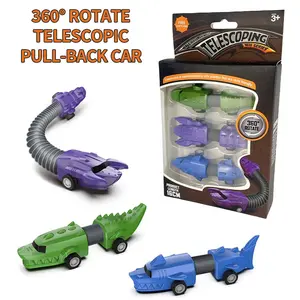 Creative Stretch Toy Car, Shark Crocodile Scorpion Animal Shape, 360° Rotating, Birthday Gift, Halloween Christmas