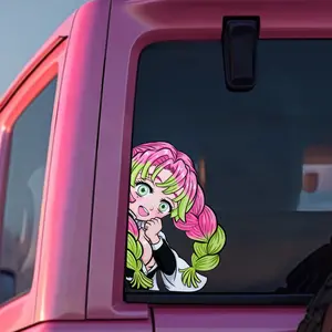 Mitsuri Kanroji Peeker Sticker – Anime Vinyl Decal for Car, Durable & Waterproof