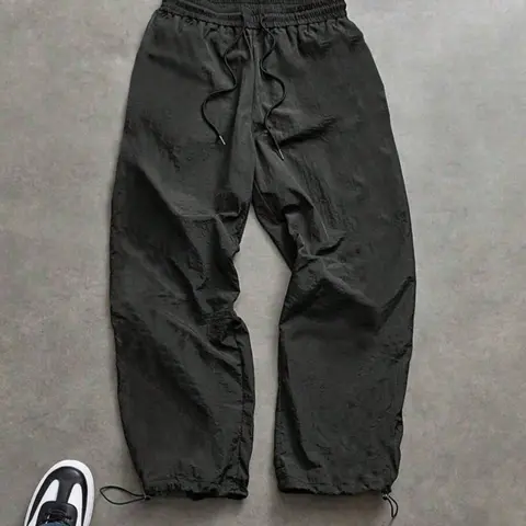 Men's Casual Jogger Pants Y2K Street Style All Seasons Men's Loose Fit Elastic Waist Casual Fit Drawstrings Retro Hip Hop Sweatpants