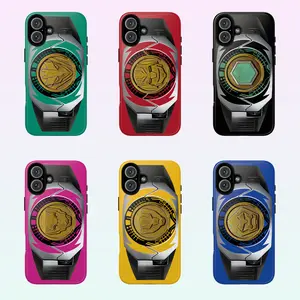 Power Rangers Lost Galaxy mode Colorful Power Morpher inspired Phone Case with Iconic All Rangers Lost Galaxy Coin Design for iPhone 16 Pro Max 15 Plus 14 Pro 13 12 11 XS Max etc Shockproof Superhero Anime Protection Durable Polycarbonate TPU