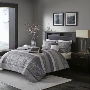 212 MAIN Woven Jacquard Quilted Coverlet Set - 6-Piece Striped Reptile & Amphibian Decoration for King, California King Size Beds, King Size Bed, Stripes