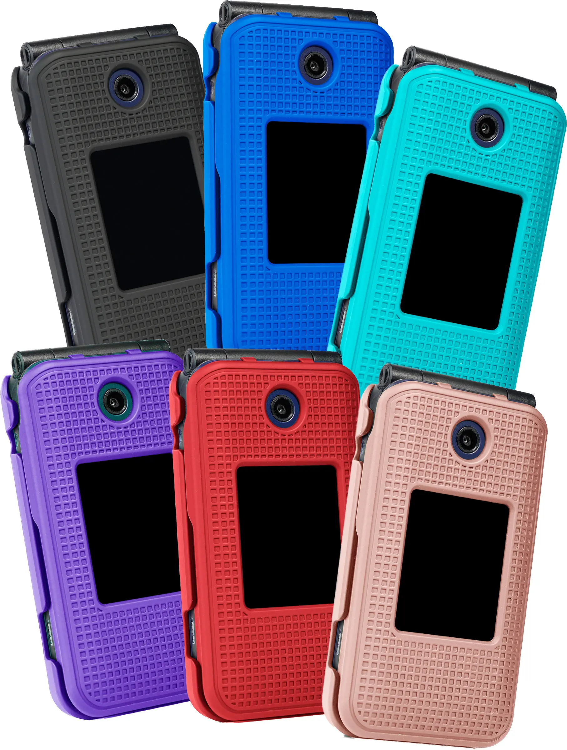 Case for Cingular Flip 4 (U102AA) / Cricket Debut Flip Phone 2020 (U102AC) Case, Nakedcellphone Protective Hard Cover with Grid Texture