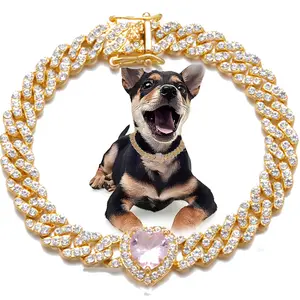 🦮DripMob Heartlock Chain TikTok's Hype Hounds Snatching🔥 Crime Scene Bling™ w/ 2000-Crystal Cardiac Core ✨Pitbull Street Cred to Poodle Paparazzi Magnet✨ Breeder-Approved Flex (Dog Park Clout Heist Guaranteed!)