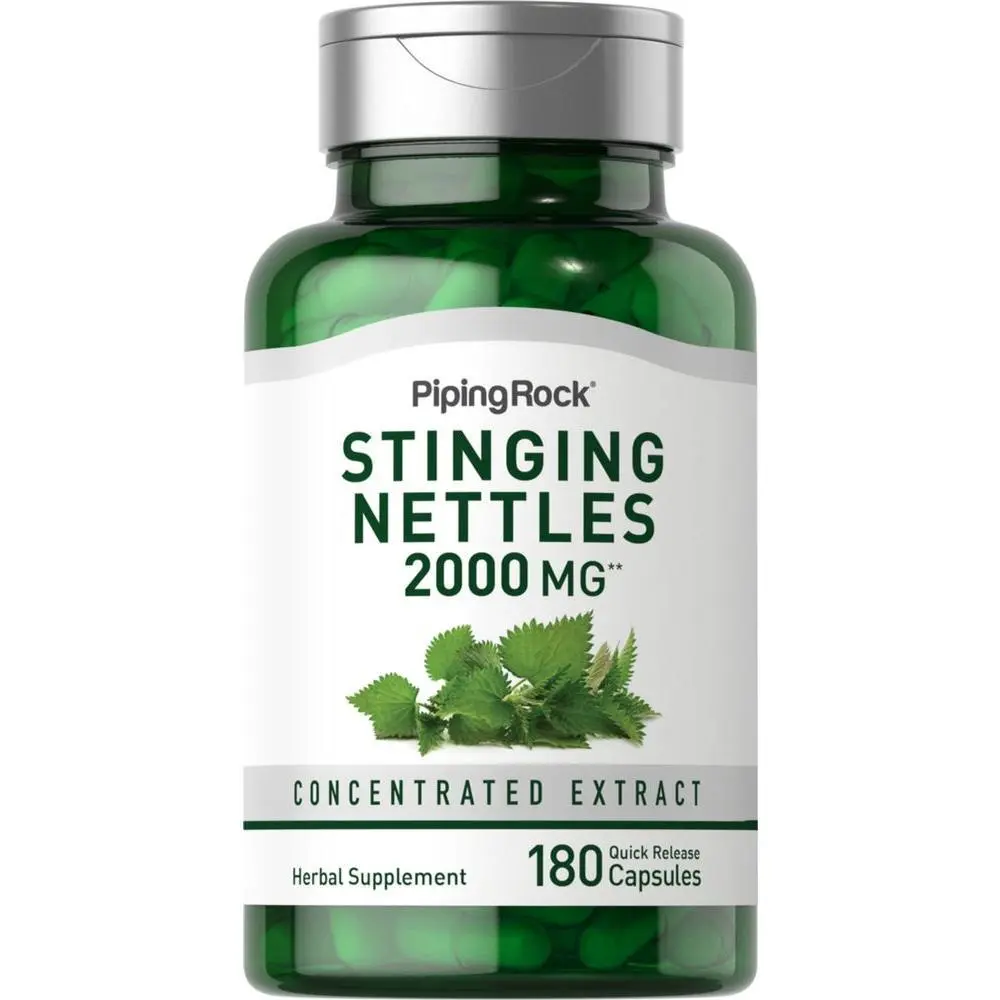 Piping Rock Stinging Nettle Capsules 2000 mg | 180 Pills | Concentrated Leaf Extract | Non-GMO & Gluten Free Herbal Supplement